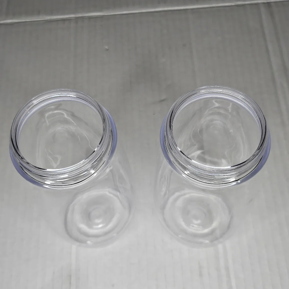Tupperware Tilt N Serve Dispensers Clear Set 2 Dressing Oil Vinegar 11 oz 340 ml